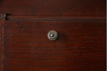 アンティーク家具　イギリスアンティーク　オーク材　コンパクトなライティングビューロー(デスク、在宅ワーク、在宅用簿記机)