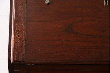 アンティーク家具　イギリスアンティーク　オーク材　コンパクトなライティングビューロー(デスク、在宅ワーク、在宅用簿記机)