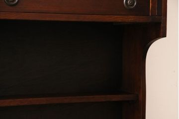 アンティーク家具　イギリスアンティーク　オーク材　コンパクトなライティングビューロー(デスク、在宅ワーク、在宅用簿記机)