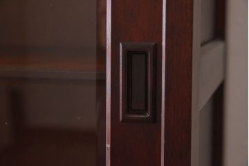 中古　北海道民芸家具　和洋どちらの空間にも馴染むシックなカップボード(食器棚、収納棚)(定価約35万円)