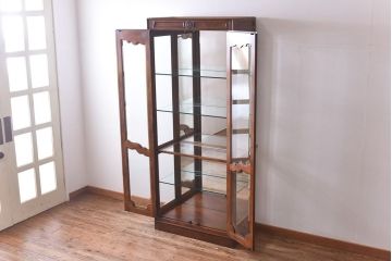 中古　DREXEL HERITAGE(ドレクセルヘリテイジ)　old continent(オールドコンチネント)　バンチングキャビネット(飾り棚、キュリオケース、ガラスショーケース)(定価約129万円)(1)