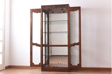 中古　DREXEL HERITAGE(ドレクセルヘリテイジ)　old continent(オールドコンチネント)　バンチングキャビネット(飾り棚、キュリオケース、ガラスショーケース)(定価約129万円)(1)