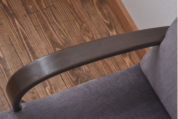 レトロ家具 昭和レトロ シンプルなデザインとシックな雰囲気のラブソファ(2人掛け、2Pソファ)