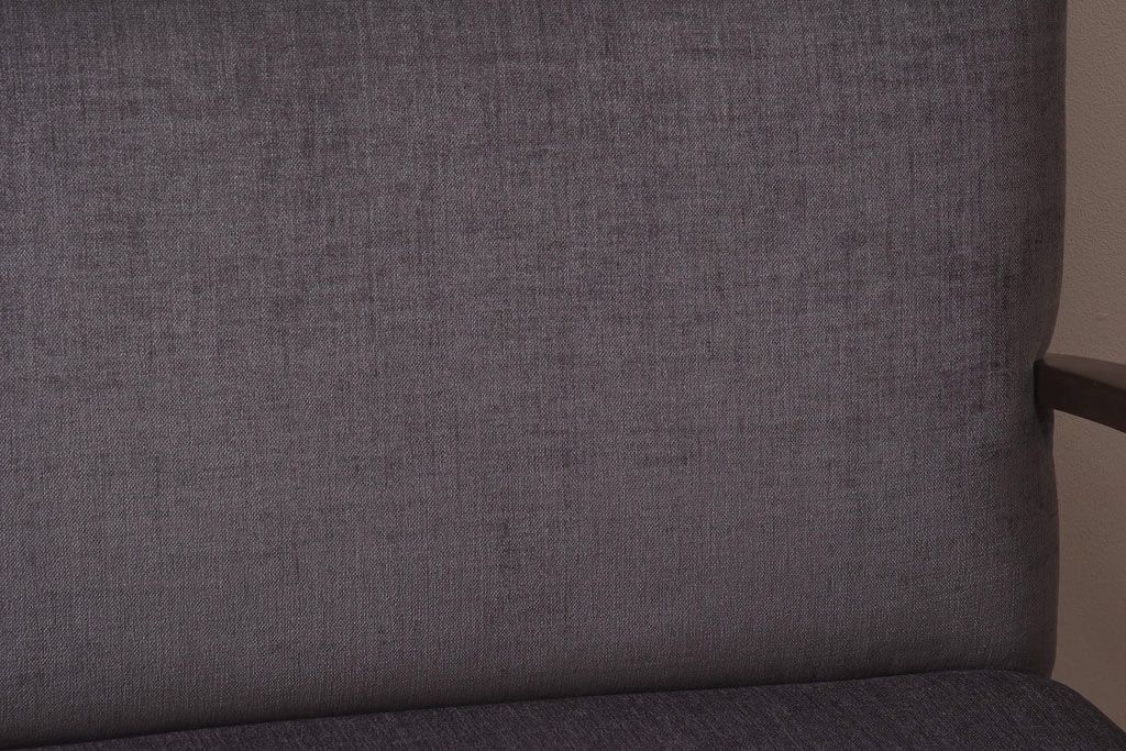 レトロ家具 昭和レトロ シンプルなデザインとシックな雰囲気のラブソファ(2人掛け、2Pソファ)