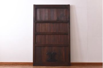 大正ロマン　和モダンな雰囲気を醸し出すガラス入り蔵戸(引き戸、建具、玄関戸)