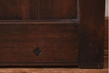 大正ロマン　和モダンな雰囲気を醸し出すガラス入り蔵戸(引き戸、建具、玄関戸)