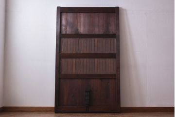 大正ロマン　和モダンな雰囲気を醸し出すガラス入り蔵戸(引き戸、建具、玄関戸)