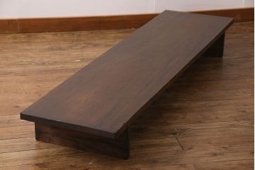 アンティーク家具　古民具・骨董　朴の木　落ち着いた深い色味の裁ち板(作業台・テーブル・ローボード・花台)(1)