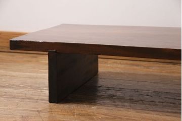 アンティーク家具　古民具・骨董　朴の木　落ち着いた深い色味の裁ち板(作業台・テーブル・ローボード・花台)(1)
