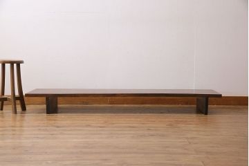 アンティーク家具　古民具・骨董　朴の木　落ち着いた深い色味の裁ち板(作業台・テーブル・ローボード・花台)(1)
