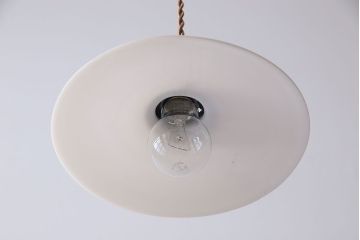 昭和レトロ　懐かしさと温かみを感じるシンプルな平笠シェードのペンダントライト(電笠、吊り下げ照明、天井照明)