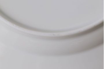アンティーク雑貨　中古　ROYAL COPENHAGEN(ロイヤルコペンハーゲン)　ブルーフルーテッド　フルレース　23cmプレート2枚セット(ディーププレート、洋食器)(定価約7万6千円)(3)