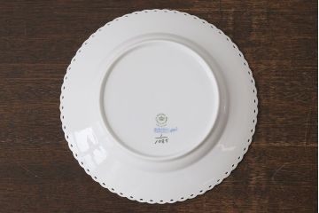 アンティーク雑貨　中古　ROYAL COPENHAGEN(ロイヤルコペンハーゲン)　ブルーフルーテッド　フルレ  ース　23cmディーププレート2枚セット(プレート、洋食器)(定価約7万6千円)
