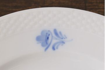 中古　ROYAL COPENHAGEN(ロイヤルコペンハーゲン)　ブルーフラワー　プレイン　20.5cmプレート(洋食器)2枚セット(1)