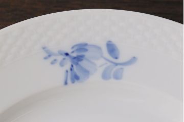 アンティーク雑貨　中古　ROYAL COPENHAGEN(ロイヤルコペンハーゲン)　ブルーフラワー　プレイン　20.5cmディーププレート(プレート、洋食器)2枚セット(2)
