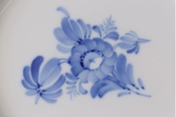 アンティーク雑貨　中古　ROYAL COPENHAGEN(ロイヤルコペンハーゲン)　ブルーフラワー　プレイン　20.5cmディーププレート(プレート、洋食器)2枚セット(2)