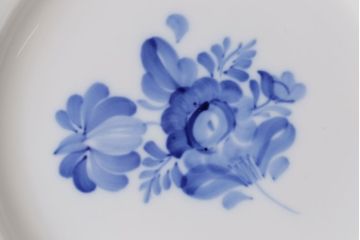 アンティーク雑貨　中古　ROYAL COPENHAGEN(ロイヤルコペンハーゲン)　ブルーフラワー　プレイン　20.5cmディーププレート(プレート、洋食器)2枚セット(3)