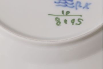 アンティーク雑貨　中古　ROYAL COPENHAGEN(ロイヤルコペンハーゲン)　ブルーフラワー　プレイン　20.5cmディーププレート(プレート、洋食器)2枚セット(3)
