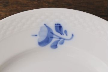 アンティーク雑貨　中古　ROYAL COPENHAGEN(ロイヤルコペンハーゲン)　ブルーフラワー　プレイン　17.5cmディーププレート(プレート、洋食器)2枚セット(1)