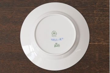 アンティーク雑貨　中古　ROYAL COPENHAGEN(ロイヤルコペンハーゲン)　ブルーフラワー　プレイン　17.5cmディーププレート(プレート、洋食器)2枚セット(2)