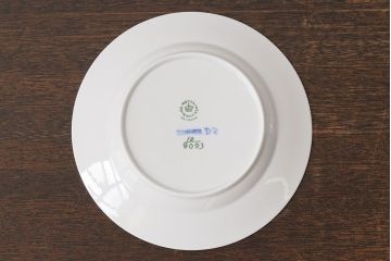 アンティーク雑貨　中古　ROYAL COPENHAGEN(ロイヤルコペンハーゲン)　ブルーフラワー　プレイン　17.5cmディーププレート(プレート、洋食器)2枚セット(3)
