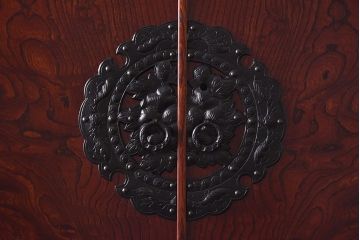 中古　岩谷堂箪笥　開き牡丹・羽牡丹　みちのくA2型衣装箪笥(和タンス、整理箪笥)