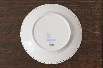 中古　ROYAL COPENHAGEN(ロイヤルコペンハーゲン)　17.5cm　ブルーフルーテッドフルレース　プレート2枚セット(洋食器)(定価約6万5千円)(1)