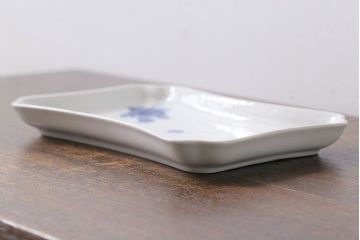 アンティーク雑貨　中古　ROYAL COPENHAGEN(ロイヤルコペンハーゲン)　ブルーフラワー　プレイン　スクエアプレート(トレイ、洋食器)(2)