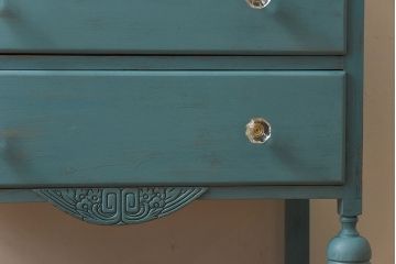 アンティーク家具　イギリスアンティーク　スリムでおしゃれなペイントライティングビューロー(デスク、簿記机、在宅ワーク、在宅用キャビネット、本箱)