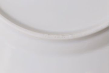 アンティーク雑貨　中古　ROYAL COPENHAGEN(ロイヤルコペンハーゲン)　ブルーフルーテッド　フルレース　19.5cmディーププレート2枚セット(プレート、洋食器)(定価約6万5千円)(1)