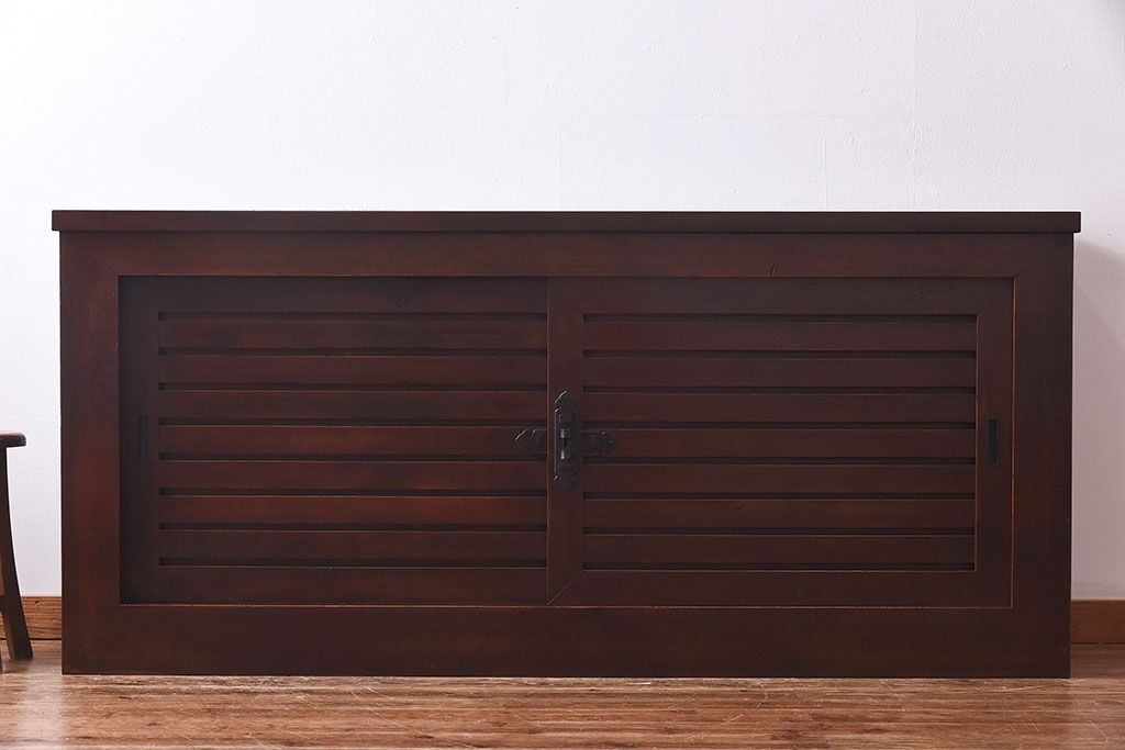 【A様ご成約分】和製アンティーク　リメイク　六尺　すっきりとした印象の収納箪笥サイドボード(水屋箪笥、和タンス、サイドチェスト)