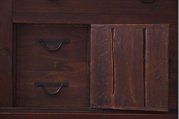 【A様ご成約分】和製アンティーク　リメイク　六尺　すっきりとした印象の収納箪笥サイドボード(水屋箪笥、和タンス、サイドチェスト)