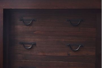 【A様ご成約分】和製アンティーク　リメイク　六尺　すっきりとした印象の収納箪笥サイドボード(水屋箪笥、和タンス、サイドチェスト)