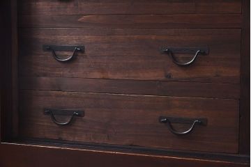 【A様ご成約分】和製アンティーク　リメイク　六尺　すっきりとした印象の収納箪笥サイドボード(水屋箪笥、和タンス、サイドチェスト)