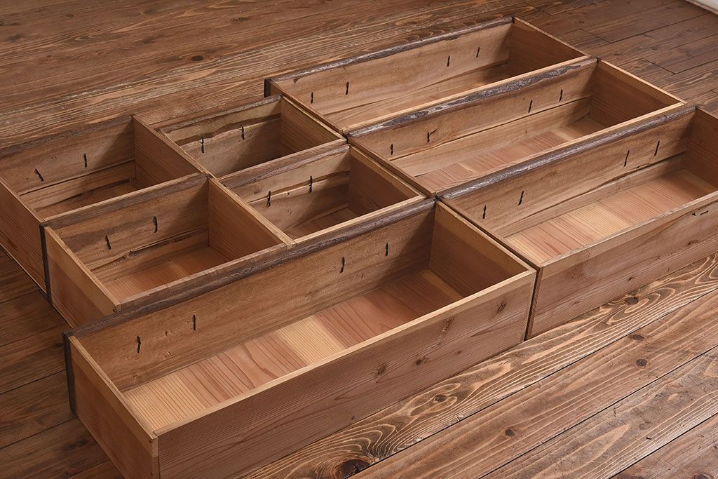 【A様ご成約分】和製アンティーク　リメイク　六尺　すっきりとした印象の収納箪笥サイドボード(水屋箪笥、和タンス、サイドチェスト)