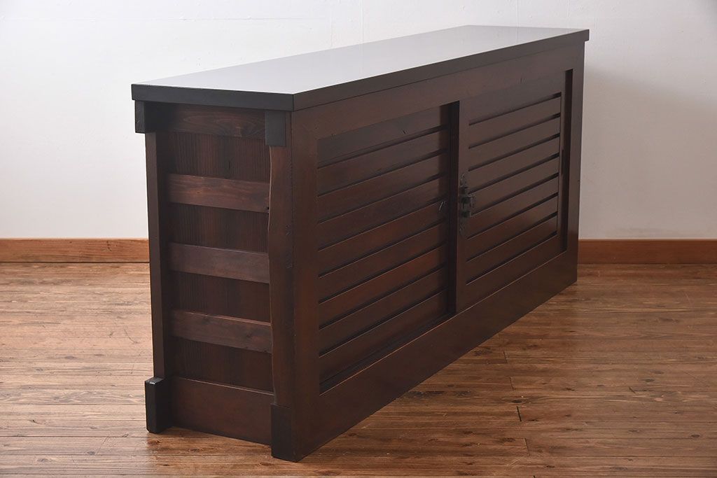 【A様ご成約分】和製アンティーク　リメイク　六尺　すっきりとした印象の収納箪笥サイドボード(水屋箪笥、和タンス、サイドチェスト)