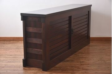 【A様ご成約分】和製アンティーク　リメイク　六尺　すっきりとした印象の収納箪笥サイドボード(水屋箪笥、和タンス、サイドチェスト)