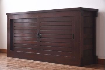 【A様ご成約分】和製アンティーク　リメイク　六尺　すっきりとした印象の収納箪笥サイドボード(水屋箪笥、和タンス、サイドチェスト)