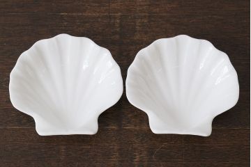 中古　イギリス Wedgwood(ウェッジウッド)　NAUTILUS(ノーチラス)　シェルプレート2枚セット(洋食器)(2)