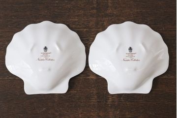 中古　イギリス Wedgwood(ウェッジウッド)　NAUTILUS(ノーチラス)　シェルプレート2枚セット(洋食器)(2)