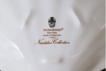 中古　イギリス Wedgwood(ウェッジウッド)　NAUTILUS(ノーチラス)　シェルプレート2枚セット(洋食器)(2)