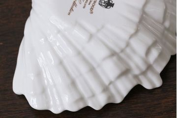 アンティーク雑貨　中古　イギリス Wedgwood(ウェッジウッド)　NAUTILUS(ノーチラス)　シェル型　ナッツディッシュ3枚セット(プレート)