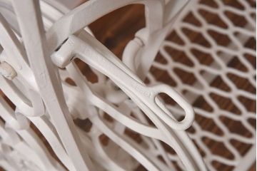 アンティーク家具　ペイント　ナチュラルな空間にもぴったりのおしゃれなシンガーミシンの鉄脚(ミシン脚)(1)
