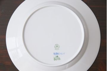 中古　ROYAL COPENHAGEN(ロイヤルコペンハーゲン)　ブルーフラワー　プレイン　25.5cmプレート2枚セット(大皿)(1)
