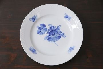 中古　ROYAL COPENHAGEN(ロイヤルコペンハーゲン)　ブルーフラワー　プレイン　25.5cmプレート2枚セット(大皿)(2)