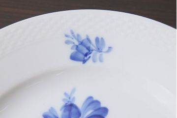 中古　ROYAL COPENHAGEN(ロイヤルコペンハーゲン)　ブルーフラワー　プレイン　25.5cmプレート2枚セット(大皿)(2)