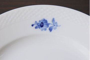 中古　ROYAL COPENHAGEN(ロイヤルコペンハーゲン)　ブルーフラワー　プレイン　25.5cmプレート2枚セット(大皿)(2)