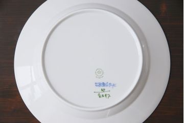中古　ROYAL COPENHAGEN(ロイヤルコペンハーゲン)　ブルーフラワー　プレイン　25.5cmプレート2枚セット(大皿)(2)