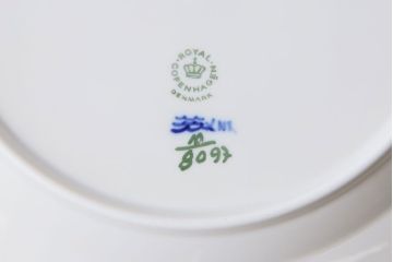 中古　ROYAL COPENHAGEN(ロイヤルコペンハーゲン)　ブルーフラワー　プレイン　25.5cmプレート2枚セット(大皿)(2)