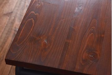 ペイント家具　ダークトーンが格好いい伸縮式リメイクサイドワゴン(トロリー、サイドデスク)